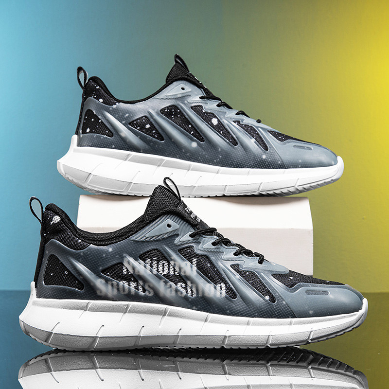 Viegli skriešanas apavi vīriešiem, 2023. gada elpojoši skriešanas sporta apavi Street Trend vīriešu apavi, lielie 39-46 izmēri.