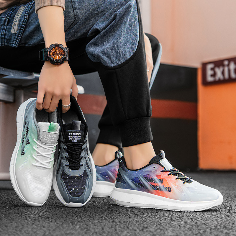 Viegli skriešanas apavi vīriešiem, 2023. gada elpojoši skriešanas sporta apavi Street Trend vīriešu apavi, lielie 39-46 izmēri.