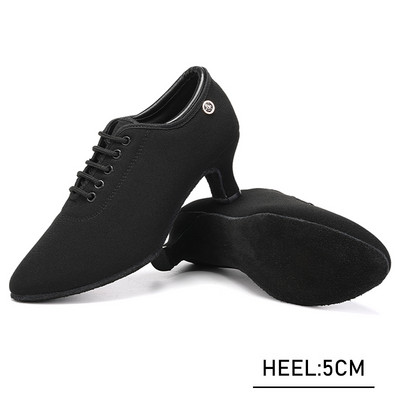SWDZM moteriški Lotynų Amerikos šokių batai Oksfordo pramoginių šokių batai treniruotėms Modernūs tango šokių sportbačiai Zomšinis/guminis padas 5/7,5 cm