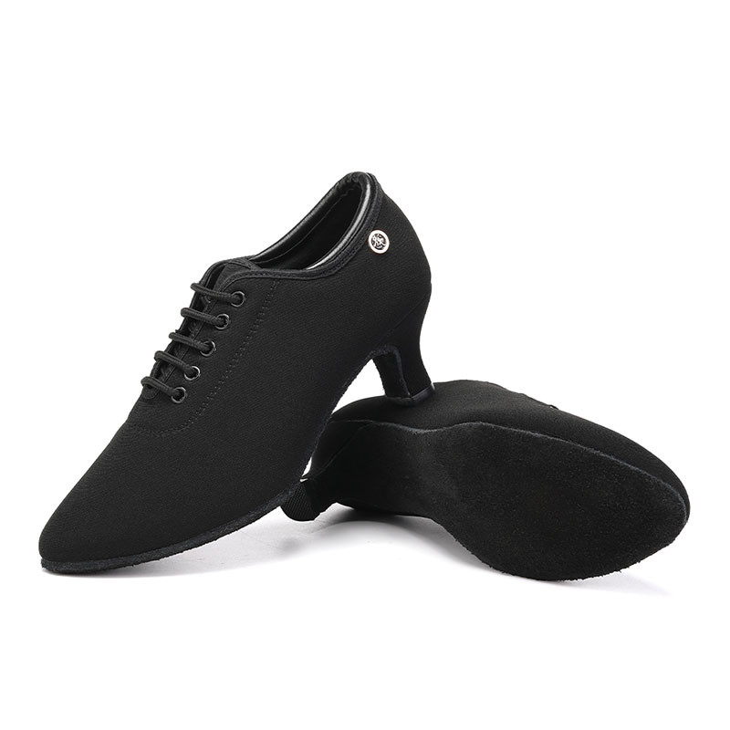 SWDZM moteriški Lotynų Amerikos šokių batai Oksfordo pramoginių šokių batai treniruotėms Modernūs tango šokių sportbačiai Zomšinis/guminis padas 5/7,5 cm