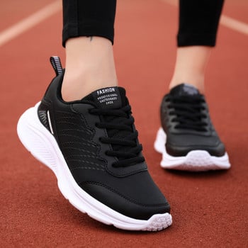 ALIUPS Φθινοπωρινά χειμερινά γυναικεία παπούτσια για τρέξιμο Δερμάτινα αδιάβροχα αθλητικά μαύρα αθλητικά παπούτσια Trainers zapatillas de deporte