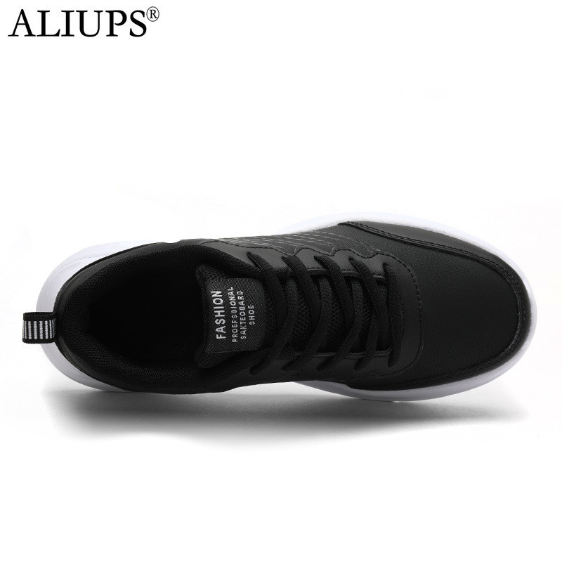 ALIUPS őszi téli női futócipő bőr vízálló sport fekete tornacipő edzőcipő zapatillas de deporte