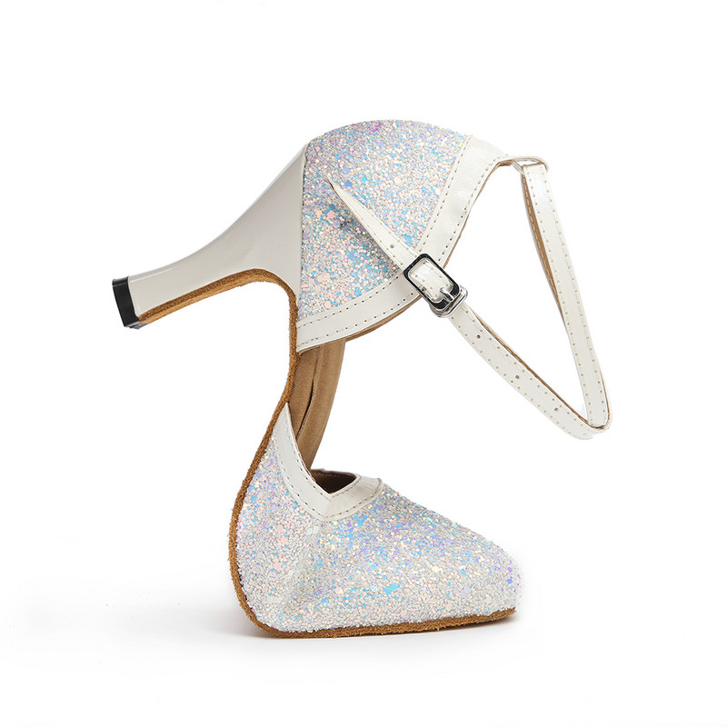 2022 New Practice Sieviešu deju apavi 7 cm mirdzoši sievietēm ar tuviem purngaliem latīņu salsas tango deju apavi meitenēm latīņu ballīšu deju apavi