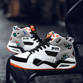 Augstas kvalitātes vīriešu basketbola apavi gaisa spilveni sporta apavi āra neslīdoši valkājami sporta vīriešu skriešanas apavi zēnu kedas