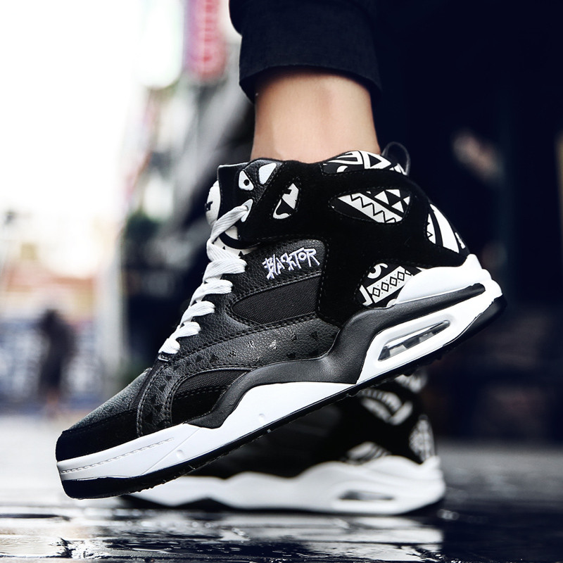 Augstas kvalitātes vīriešu basketbola apavi gaisa spilveni sporta apavi āra neslīdoši valkājami sporta vīriešu skriešanas apavi zēnu kedas