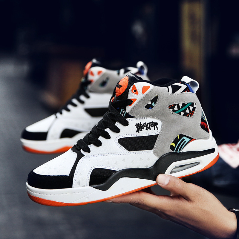 Augstas kvalitātes vīriešu basketbola apavi gaisa spilveni sporta apavi āra neslīdoši valkājami sporta vīriešu skriešanas apavi zēnu kedas