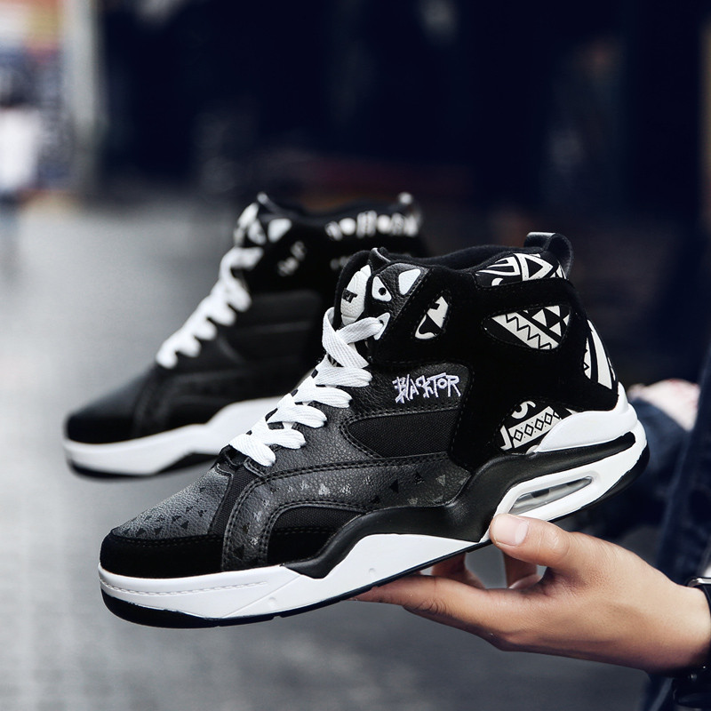 Augstas kvalitātes vīriešu basketbola apavi gaisa spilveni sporta apavi āra neslīdoši valkājami sporta vīriešu skriešanas apavi zēnu kedas