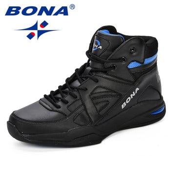 BONA Baskets Homme Мъжки баскетболни обувки Cow Split Мъжки обувки Outdoor Flat High Top Sport Shoes Men Trainers Zapatillas Comfy