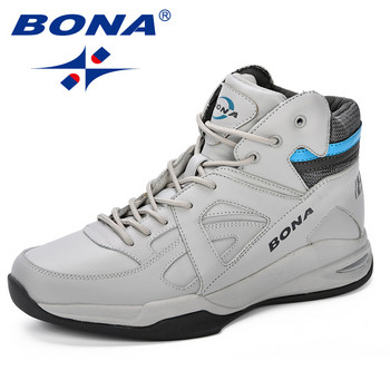 BONA Baskets Homme Ανδρικά παπούτσια μπάσκετ Cow Split Ανδρικά παπούτσια για εξωτερικούς χώρους Flat ψηλά αθλητικά παπούτσια Ανδρικά γυμναστήρια Zapatillas Comfy