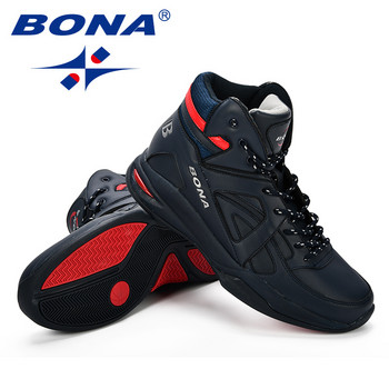 BONA Baskets Homme Ανδρικά παπούτσια μπάσκετ Cow Split Ανδρικά παπούτσια για εξωτερικούς χώρους Flat ψηλά αθλητικά παπούτσια Ανδρικά γυμναστήρια Zapatillas Comfy