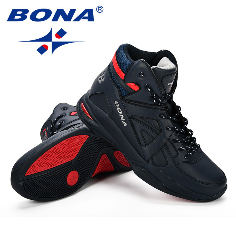 BONA Baskets Homme Meeste korvpallijalatsid Cow Split Meeste jalanõud Outdoor Flat High Top Spordijalatsid Meeste trenažöörid Zapatillas Comfy