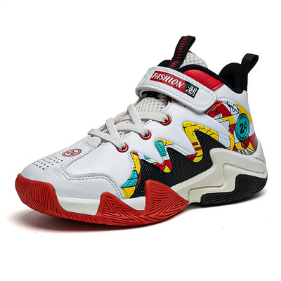 Krepšinio bateliai berniukams Nauji neslystantys ir vandeniui atsparūs vaikiški sportiniai bateliai Lauko mergaičių laisvalaikio bėgimo bateliai 31-40