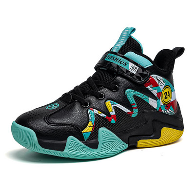 Krepšinio bateliai berniukams Nauji neslystantys ir vandeniui atsparūs vaikiški sportiniai bateliai Lauko mergaičių laisvalaikio bėgimo bateliai 31-40