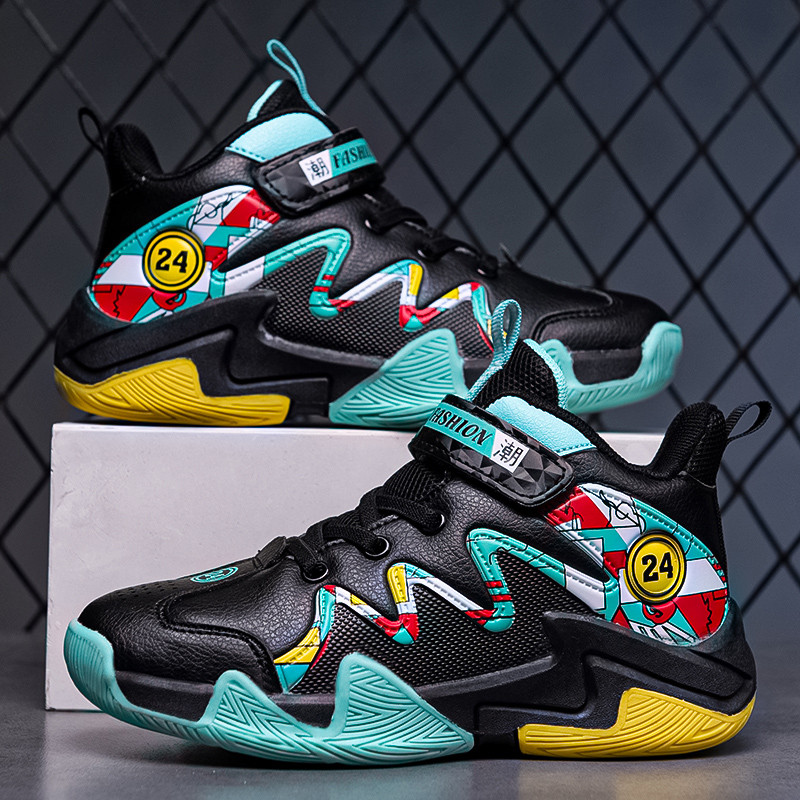 Krepšinio bateliai berniukams Nauji neslystantys ir vandeniui atsparūs vaikiški sportiniai bateliai Lauko mergaičių laisvalaikio bėgimo bateliai 31-40