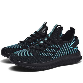 Мъжки маратонки 2022 Нова дишаща еластична материя Меки удобни спортни обувки за бягане Голям размер 47 48 Леки мъжки обувки