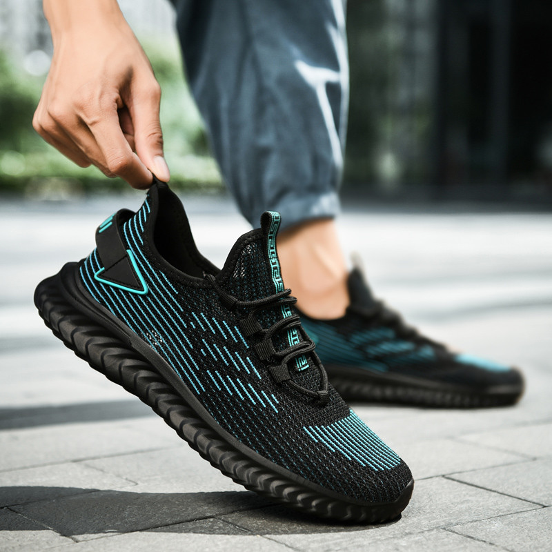 Vyriški sportbačiai 2022 m. Naujas kvėpuojantis tamprus audinys Minkšti, patogūs bėgimo sportiniai batai dideli 47 48 dydžio lengvi vyriški batai