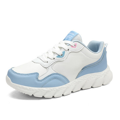 Pantofi de alergare Pantofi ușori Pantofi respirabili Pu Pantofi sport Antrenament de marcă în aer liber Pantofi cu șireturi Pantofi de fitness pentru femei 526