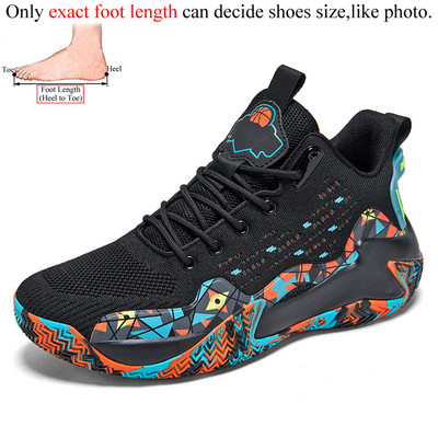 Vasariniai vyriški aukštakulniai krepšinio bateliai vyriški sportbačiai tinkliniai, kvėpuojantys, patogūs, didelis dydis 47 48