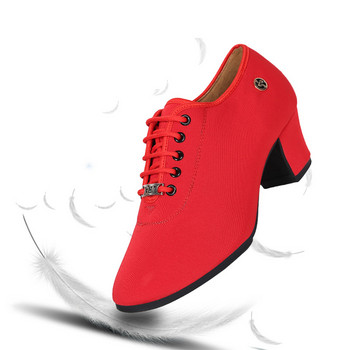 SWDZM Танцови обувки за жени Мъже Унисекс бални латино модерно танго салса танцови обувки Дамски момичета тренировки Червени обувки за учители