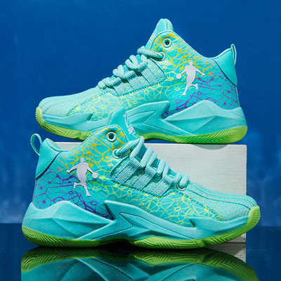 Gyerekkosárcipő Divat fiúk Férfi kosárlabdacipők Magas felső kosárlabdacipők fiúk Könnyű sportcipők Gyerekedzőcipők