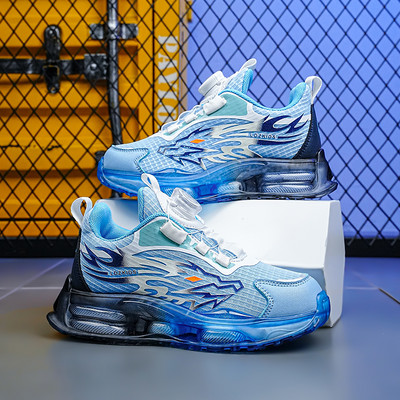 Gyerekkosárcipő Divat fiúk Férfi kosárlabdacipők Magas felső kosárlabdacipők fiúk Könnyű sportcipők Gyerekedzőcipők