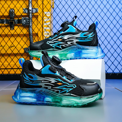 Gyerekkosárcipő Divat fiúk Férfi kosárlabdacipők Magas felső kosárlabdacipők fiúk Könnyű sportcipők Gyerekedzőcipők