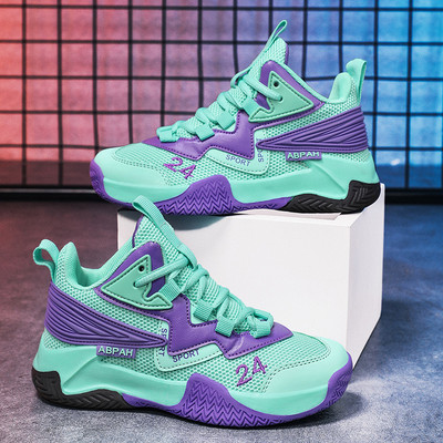Gyerekkosárcipő Divat fiúk Férfi kosárlabdacipők Magas felső kosárlabdacipők fiúk Könnyű sportcipők Gyerekedzőcipők