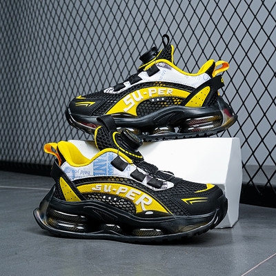 Gyerekkosárcipő Divat fiúk Férfi kosárlabdacipők Magas felső kosárlabdacipők fiúk Könnyű sportcipők Gyerekedzőcipők