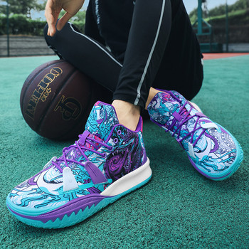 Graffiti Оригинални обувки за мъже Спортни модни баскетболни маратонки Удобни външни мъжки обувки за тренировки zapatillas baloncesto