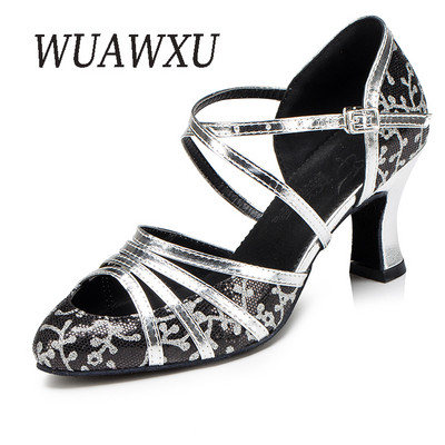 NATASHA2023 Zelta pavasaris un vasara Jauni iekštelpu deju apavi Draudzības deju apavi pieaugušajiem deju apavi vidēji augstiem papēžiem