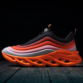 Vīriešu skriešanas apavi Vieglie sporta apavi ar asmeni Triecienizturīgi, elpojoši vīriešu sporta auguma apavi, kas palielina platformu kājām