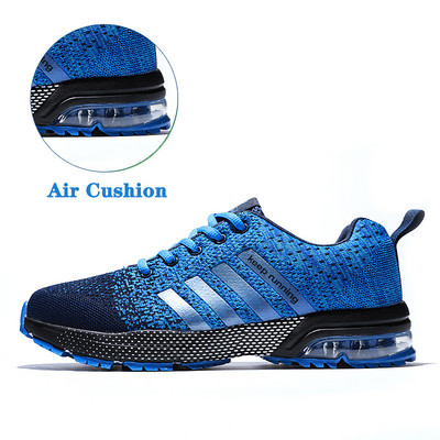 Férfi futócipők Légáteresztő légpárnák Férfi sportcipők Kényelmes sportcipők Nagy méretű alkalmi sétacipők