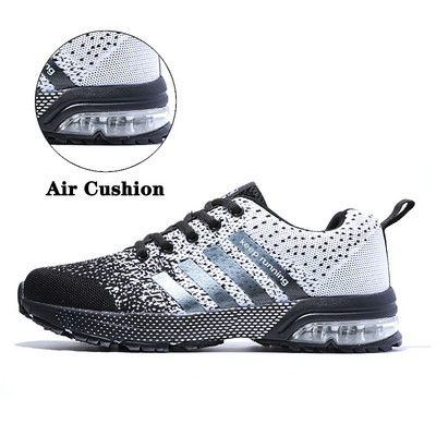 Férfi futócipők Légáteresztő légpárnák Férfi sportcipők Kényelmes sportcipők Nagy méretű alkalmi sétacipők