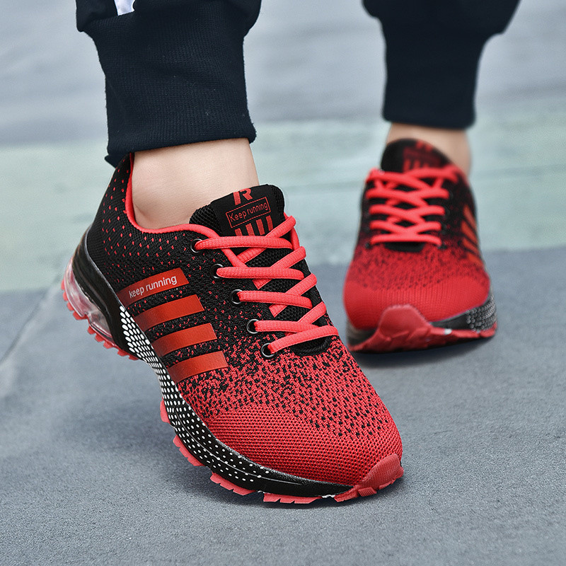 Férfi futócipők Légáteresztő légpárnák Férfi sportcipők Kényelmes sportcipők Nagy méretű alkalmi sétacipők