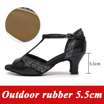 Kõrge kontsaga 5,5 cm Latin Ballroom Dance Kingad Cha Rumba Flamingo Dancers Moodsad ladina tango tantsukingad naiste kontsadele