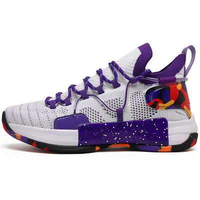 Vyriški krepšinio batai sportiniai bateliai madingi laisvalaikio batai skraidantys austi kvėpuojantys patogūs sportiniai bėgimo elastiniai neslystantys batai