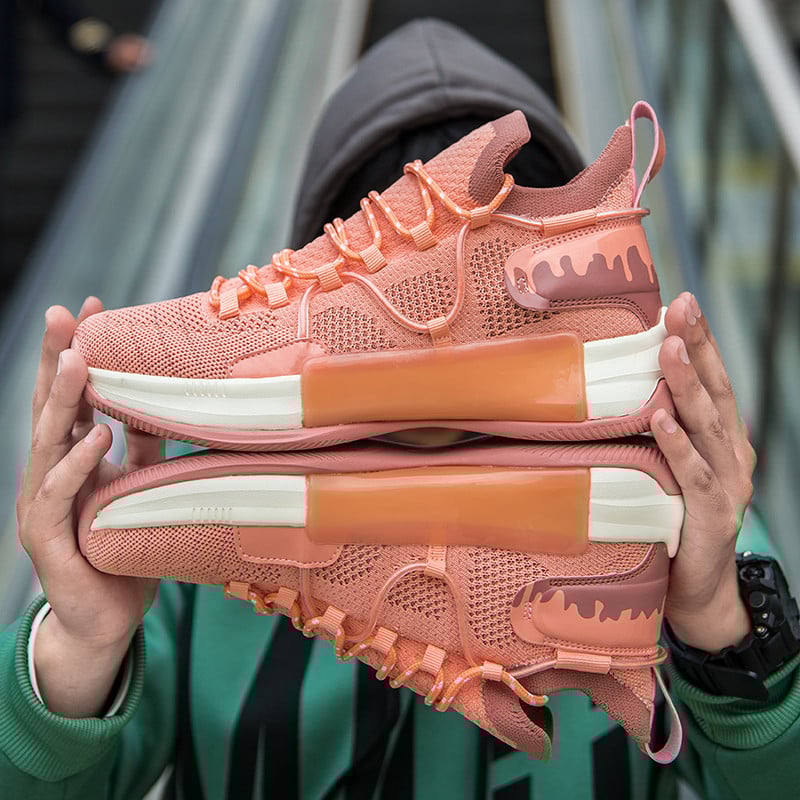 Vyriški krepšinio batai sportiniai bateliai madingi laisvalaikio batai skraidantys austi kvėpuojantys patogūs sportiniai bėgimo elastiniai neslystantys batai