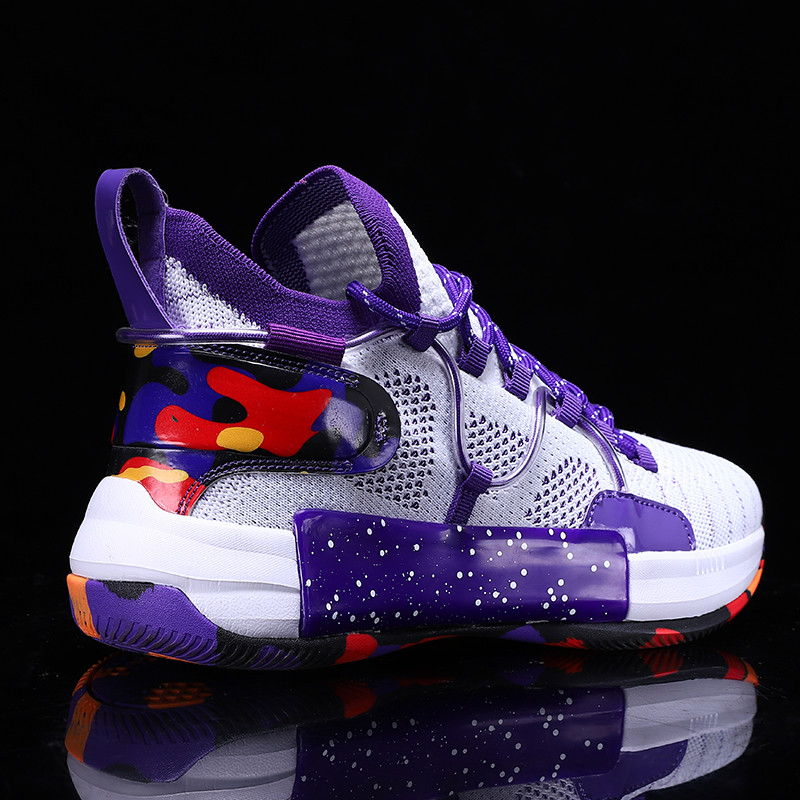 Vyriški krepšinio batai sportiniai bateliai madingi laisvalaikio batai skraidantys austi kvėpuojantys patogūs sportiniai bėgimo elastiniai neslystantys batai