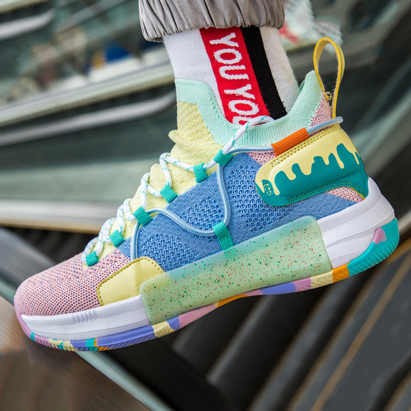 Vyriški krepšinio batai sportiniai bateliai madingi laisvalaikio batai skraidantys austi kvėpuojantys patogūs sportiniai bėgimo elastiniai neslystantys batai