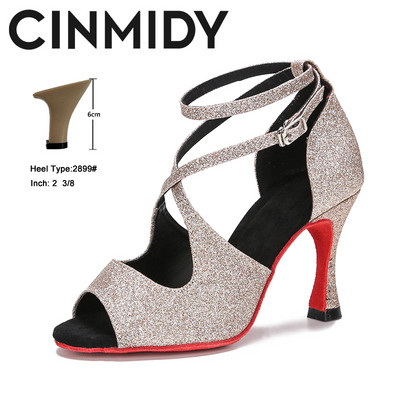 CINMIDY Leopard latīņu deju apavi Sieviešu balles deju apavi Tango Salsa deju apavi iekštelpu apavi ballītēm ar mīkstu zoli Sieviešu sandales