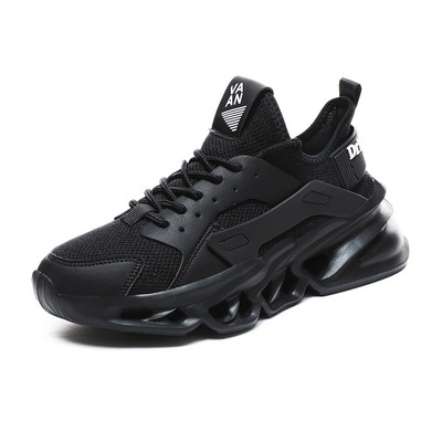 Sporta skriešanas vīriešu apavi Air Mesh elpojoši vīriešu kedas Jauni polsterējumi ikdienas melni apavi Viegli Zapatillas De Deporte