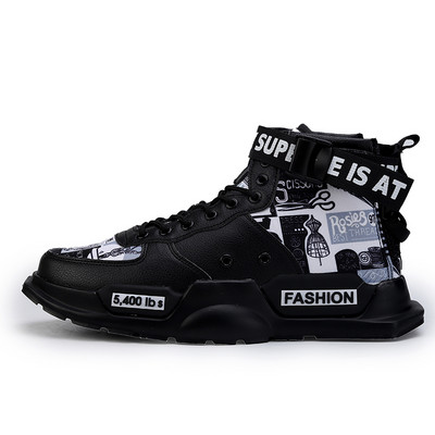 Zīmols Vīriešu Apavi Augstas bikses Ikdienišķas kedas Moderni zēni Sarkans Basketbols Sporta Tenisa Apavi Āra Platforma Elpojošas Sporta apavi