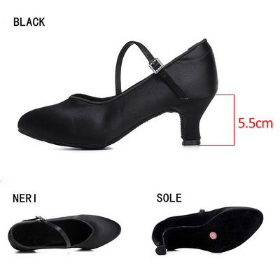 Naiste tantsujalatsid Ladina tantsujalatsid ballisaalijalatsid Naiste moodsad tangokingad Kõrged kontsad Pehmed tantsukingad Naiste ladinapruunid satiinid