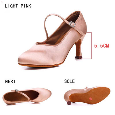 Naiste tantsujalatsid Ladina tantsujalatsid ballisaalijalatsid Naiste moodsad tangokingad Kõrged kontsad Pehmed tantsukingad Naiste ladinapruunid satiinid