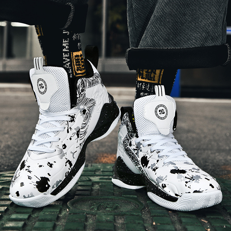 Vīriešu basketbola apavi Zīmols Profesionāli Sieviešu kedas Neslīdoši Augstas augšdaļas Pāris Elpojoši vīriešu basketbola apavi