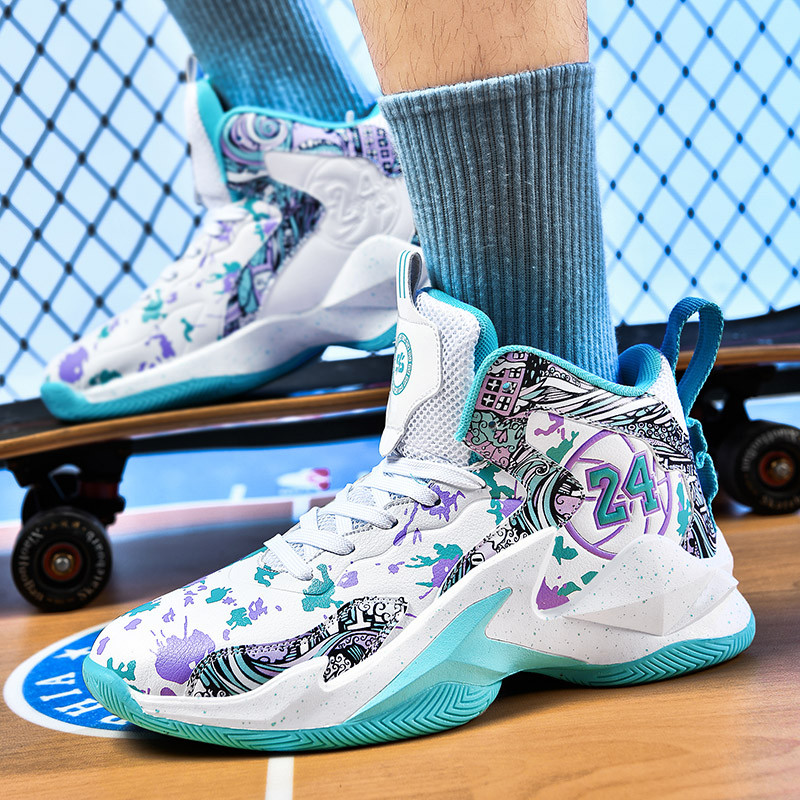 Vīriešu basketbola apavi Zīmols Profesionāli Sieviešu kedas Neslīdoši Augstas augšdaļas Pāris Elpojoši vīriešu basketbola apavi