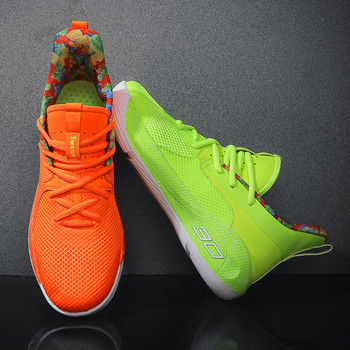 Персонализирани смесени цветове баскетболни обувки за мъже и жени Маратонки Омекотяващи спортни обувки Високи обувки за кош