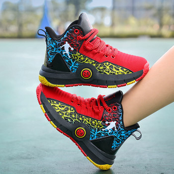 Момчета Мъжки баскетболни обувки 2022 Нова марка Детски маратонки На открито Големи детски нехлъзгащи се спортни обувки Обувки Обувки Кошница Спорт
