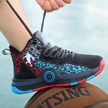 Момчета Мъжки баскетболни обувки 2022 Нова марка Детски маратонки На открито Големи детски нехлъзгащи се спортни обувки Обувки Обувки Кошница Спорт