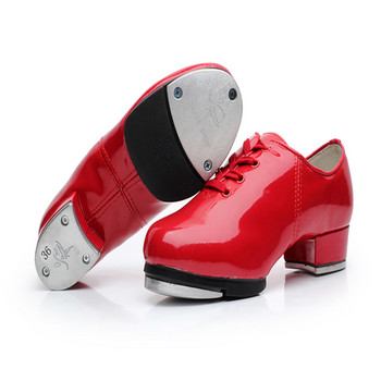 Παπούτσια Tap Square Παπούτσια χορού Παιδικά Ανδρικά και Γυναικεία Παπούτσια Χορού Ταμπλέτες από κράμα αλουμινίου Ανοιχτό δέρμα υψηλής ποιότητας PU HOT